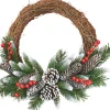Kerstkransen En Guirlandes Kunststof|ohgreen Frosted berry grapevine wreath d41cm