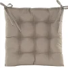 Accessoires En Onderhoud|ohgreen Gewatteerd stoelkussen taupe 38x38cm