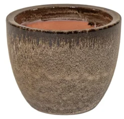 Aardewerk|ohgreen Glazed egg pot falling brown