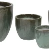 Aardewerk|ohgreen Glazed egg pot moss green