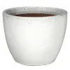 Aardewerk|ohgreen Glazed egg pot white d31h25