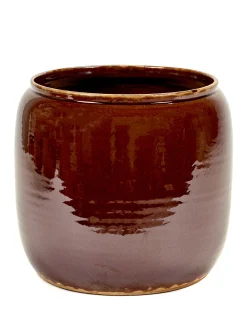 Potten En Vazen|ohgreen Glazed shades Pot costa l brown d25h26