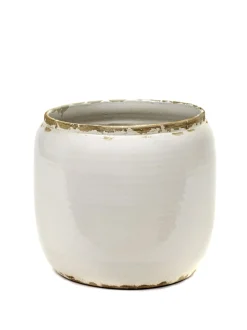 Potten En Vazen|ohgreen Glazed shades Pot costa m white d21h21