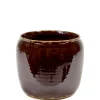 Potten En Vazen|ohgreen Glazed shades Pot costa s brown d18,5h19