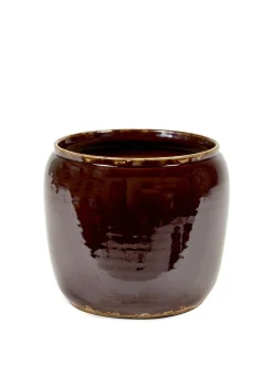 Potten En Vazen|ohgreen Glazed shades Pot costa s brown d18,5h19