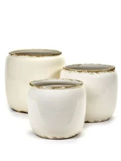 Potten En Vazen|ohgreen Glazed shades Pot costa s white d18,5h19