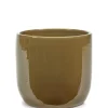 Potten En Vazen|ohgreen Glazed shades Pot mosterd d22 h20