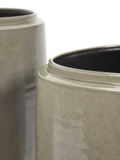 Potten En Vazen|ohgreen Glazed shades Sierpot l38xb38xh38 grijs