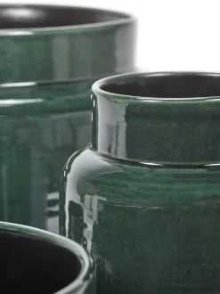 Potten En Vazen|ohgreen Glazed shades Sierpot l40xb40xh36,5 d.groen