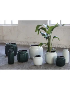 Potten En Vazen|ohgreen Glazed shades Sierpot l23xb23xh21 l.grijs