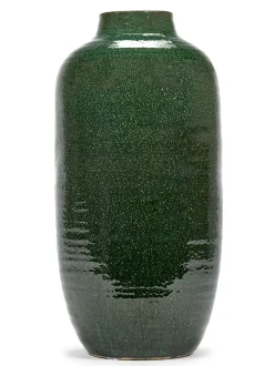 Potten En Vazen|ohgreen Glazed shades Vaas l l30xb30x60 d.groen