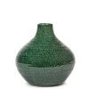 Potten En Vazen|ohgreen Glazed shades Vaas s l24xb24x h23,5 d.groen
