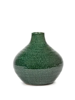 Potten En Vazen|ohgreen Glazed shades Vaas s l24xb24x h23,5 d.groen