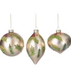 Kerstballen|ohgreen Glazen bal met hulst/berry en juweel