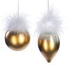 Kerstballen|ohgreen Glazen pluimbal ornament