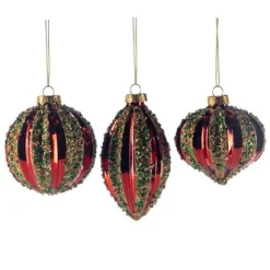 Kerstballen|ohgreen Glitterstreep kerstbal