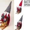 Deco Verlichting Binnen|ohgreen Gnome op wagen 50cm led