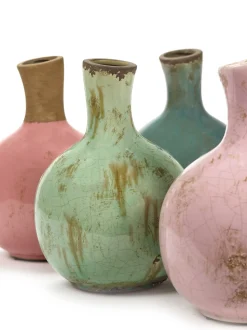Potten En Vazen|ohgreen Gold & Pastel Vaas l l17xb17xh24cm ass/4 mix