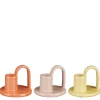 Sfeermakers|ohgreen Graca kandelaar oranje geel roze 3 assorti - h7,5xd9cm