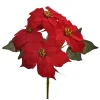 Kerstdecoratie|ohgreen Grote kerststerbos x5 44cm rood