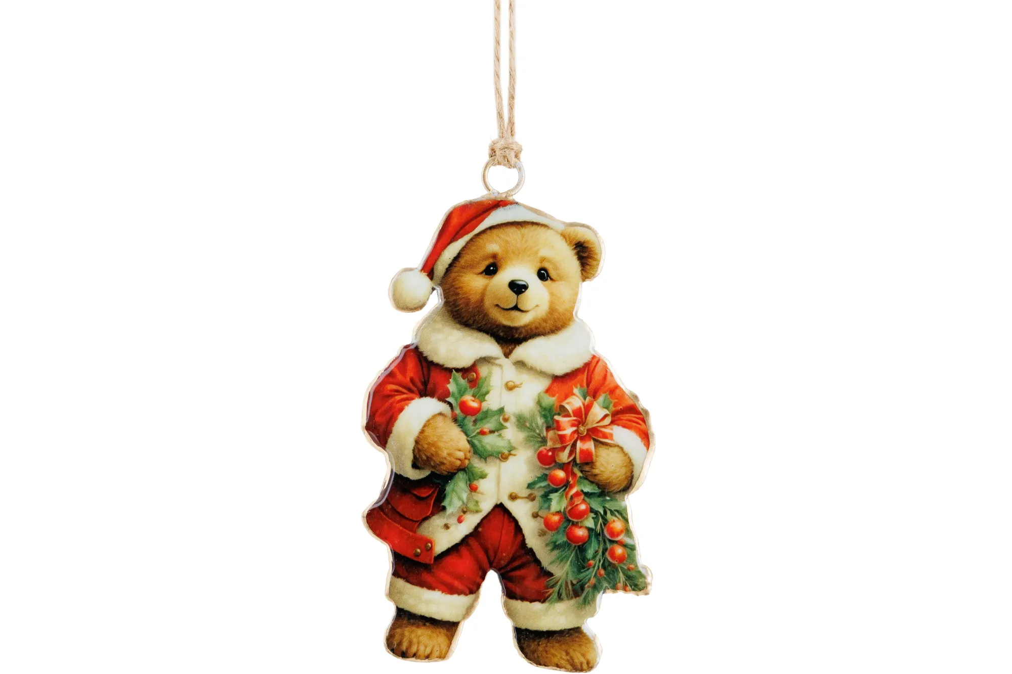 Thema Classic|Kerstornamenten|ohgreen Hanger vintage bear rood