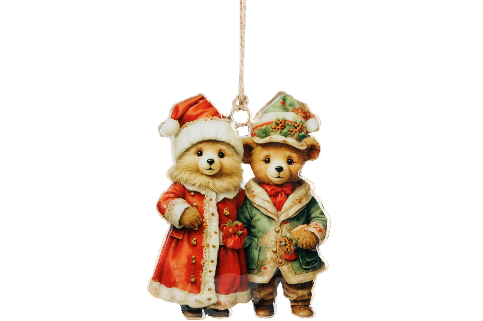 Thema Classic|Kerstornamenten|ohgreen Hanger vintage bears rood groen