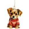 Thema Classic|Kerstornamenten|ohgreen Hanger vintage dog rood wit