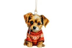 Thema Classic|Kerstornamenten|ohgreen Hanger vintage dog rood wit