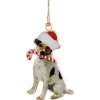 Thema Classic|Kerstornamenten|ohgreen Hanger vintage dog rood wit