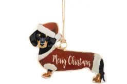 Thema Classic|Kerstornamenten|ohgreen Hanger vintage dog rood wit