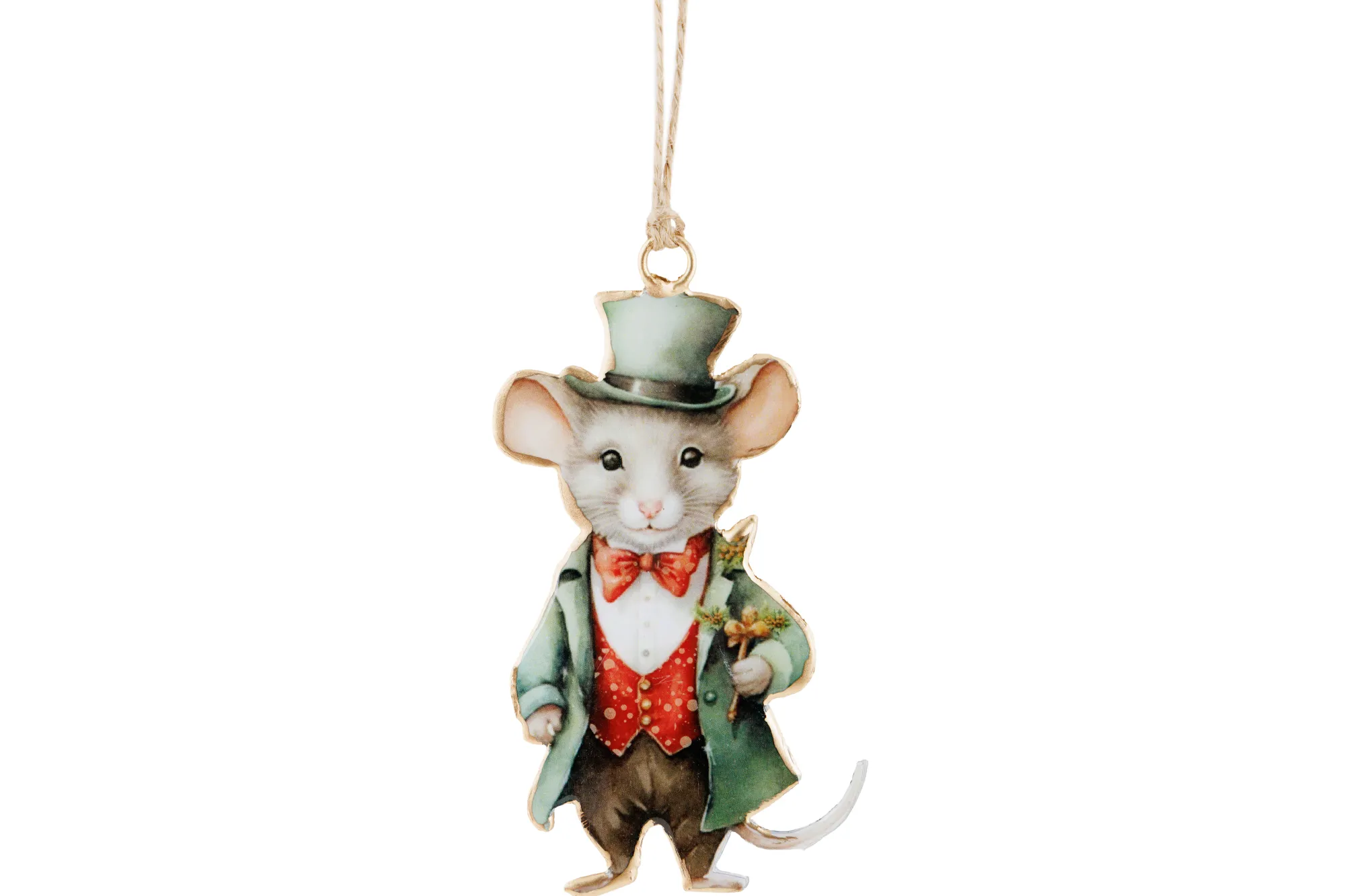 Thema Classic|Kerstornamenten|ohgreen Hanger vintage mouse multikleur