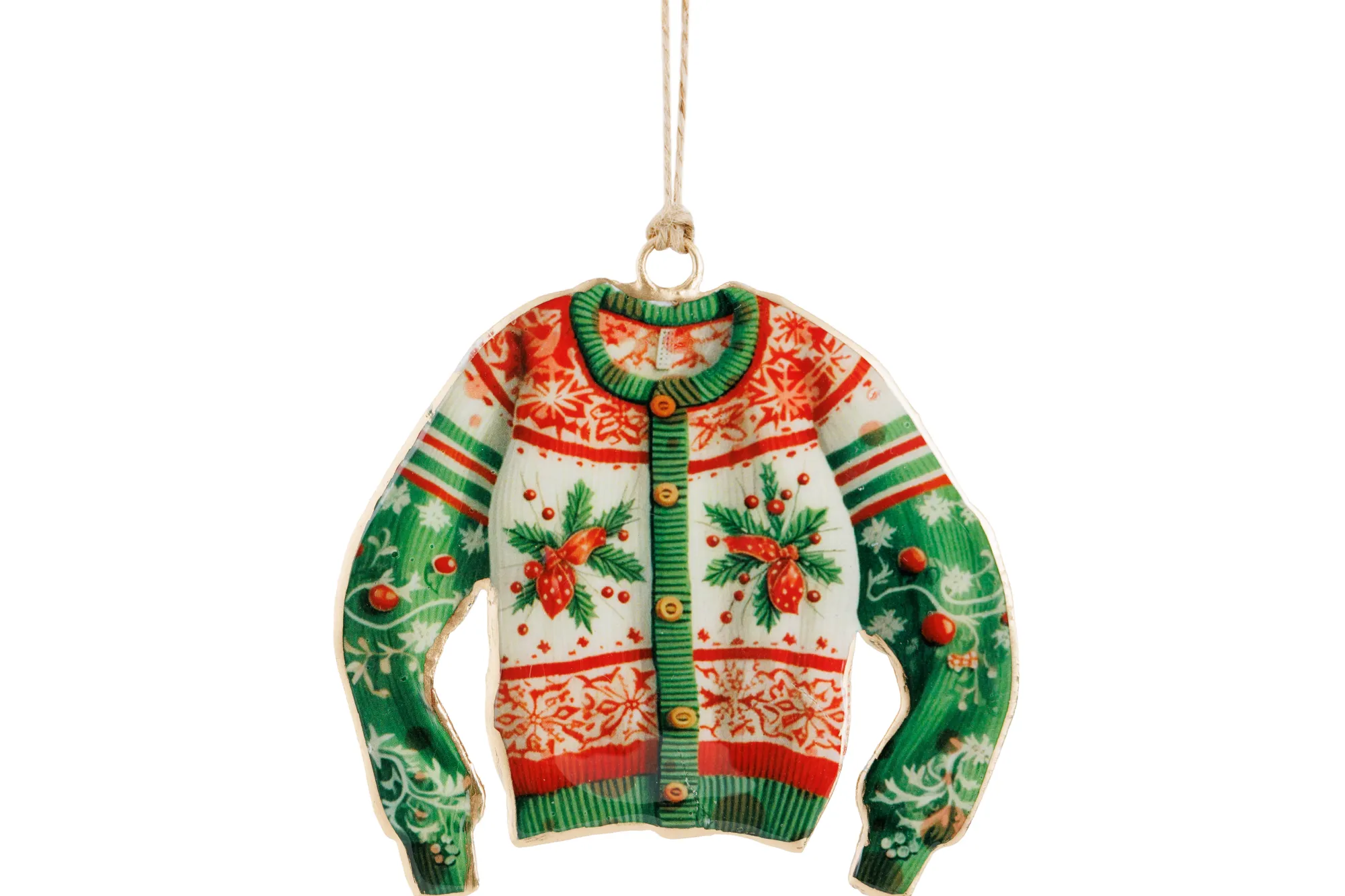Thema Classic|Kerstornamenten|ohgreen Hanger vintage sweater rood groen