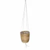 Potten En Vazen|ohgreen Hanging pot stripe grey d13h11cm