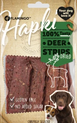 Werelddierendag|Hond Voeding|ohgreen Hapki deer strips 85gr