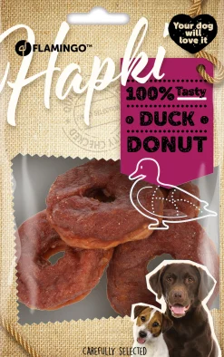 Werelddierendag|Hond Voeding|ohgreen Hapki donut met eend 4st 95gr
