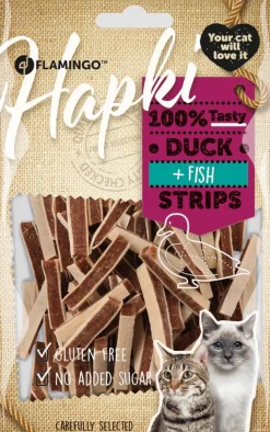 Werelddierendag|Kat Voeding|ohgreen Hapki duck & cod strips 85gr