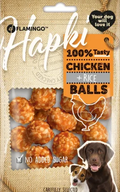 Hond Voeding|Werelddierendag|ohgreen Hapki kip- & rijstballetjes 75gr