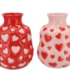 Potten En Vazen|ohgreen Heartbreaker rood/roze vaas 17x17x22
