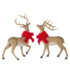 Kerstdecoratie|ohgreen Herten met bontkraag en strik