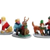 Lemax Kerstdorpen|ohgreen Hondje verkleed, set van 3