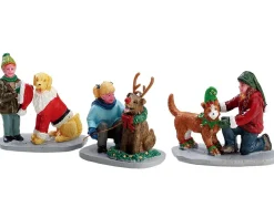 Lemax Kerstdorpen|ohgreen Hondje verkleed, set van 3