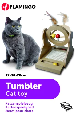 Kattenkrabpalen|ohgreen Houten krabspeelgoed tumbler