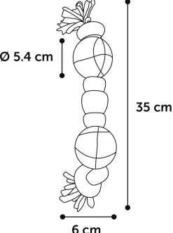 Speelgoed|ohgreen Hs vinta touw met ballen mix 31cm