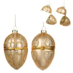 Kerstornamenten|ohgreen Juweel ei doos ornament