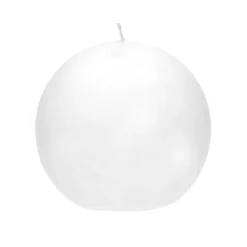 Kaarsen|ohgreen KAARS BOL ⌀ 9 CM WIT