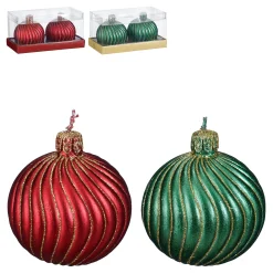 Thema Classic|Kerstdecoratie|ohgreen Kaars kerstbal set van 2