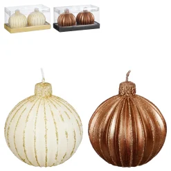Kerstdecoratie|Thema Luxury|ohgreen Kaars kerstbal set van 2