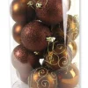 Kerstballen|ohgreen Kerstbal bruin (16sts)