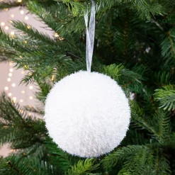 Kerstballen|ohgreen Kerstbal foam ice 10cm wit