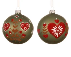Thema Holiday|Kerstballen|ohgreen Kerstbal glas mat harten